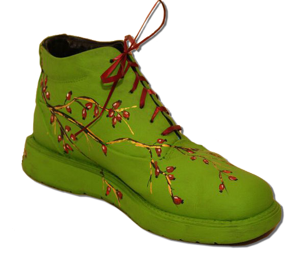 Bemalter Schuh Acryl